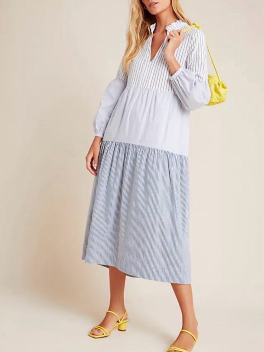 Anthropologie Maeve Bonnie Tiered Midi Dress X-small